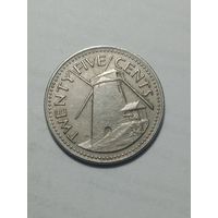 Барбадос 25 центов 1973 года .