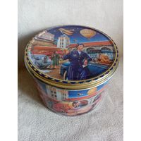 Банка от датского печенья жестяная круглая #1