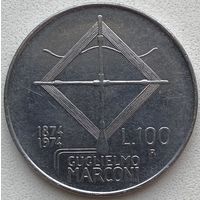 Италия 100 лир 1974 г. Маркони