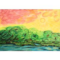 Мечты, смешанная техника, бумага 2012, Котов Олег