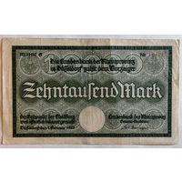 Германия 10000 марок 1923 г Дюссельдорф (Dusseldorf) 1205.4а.1 вар 5, В/З тисненая печать, редкая