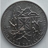 Новая Зеландия 1 доллар 1974 г. X Британские Игры Содружества