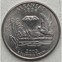 США 25 центов (квотер) 2003 г. P. Штат Арканзас