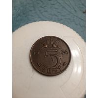 Нидерланды 5 центов 1954