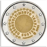 Португалия 2 евро, 2025 Устойчивое развитие UNC из ролла