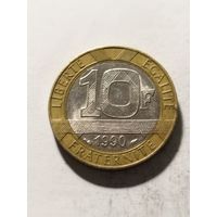 Франция 10 франков 1990