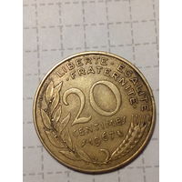 20 сантимов Франция 1967 год