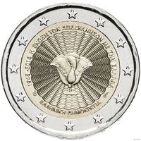 2 евро 2018 Греция 70 лет cоюзу Додеканеса с Грецией UNC из ролла