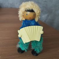 Кукла Антошка с гармошкой. Синелька. СССР 70-е