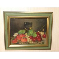 Натюрморт.СССР.ДВП,масло.35х28 см.