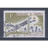 [11] Дагомея 1963. Спорт.Футбол. Гашеная марка.