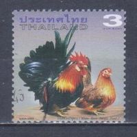 [2270] Таиланд 2003. Фауна.Домашние птицы.Куры.Петух. Гашеная марка.