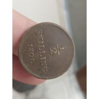 1/2 скилинга 1801 швеция
