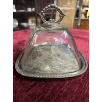 Старинная масленка, серебрение, Европа, много лотов с рубля