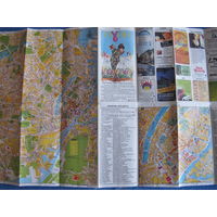 Карта Копенгагена с центром (70х40 см)