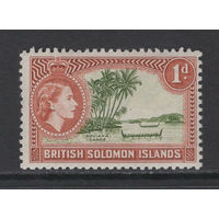 Британские Соломоновы острова /British Solomon Islands 1956** Залив Каноэ, Елизавета II  Mi#82