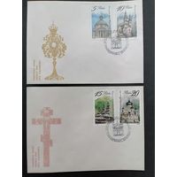 Польша 1984 Три КПД с полной серией марок "Храмы Польши" (спецгашение) Mi.2954-2959 каталог 3.50 евро