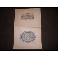 Хромолитографии из издания История декоративного искусства XVI века Издано Анри Лоренсом,Париж, 1892г.3 шт.(Лот 05)