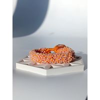 Широкий вязаный браслет из бисера