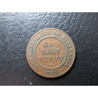Австралия. Пол пенни. 1922. С 20 копеек. Распродажа коллекции. Смотрите другие лоты.