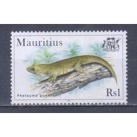 [935] Маврикий 1998. Фауна.Ящерица. БЕЗ КЛЕЯ.