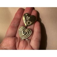 Брошь Сердце Англия клеймо винтаж