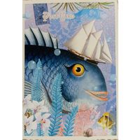 О-10. ПОДПИСАННАЯ ОТКРЫТКА. НИДЕРЛАНДЫ. ПАРУСНИК НА РЫБЕ.