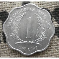 1 цент 1987 Восточные Карибы