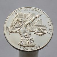 Либерия 5 долларов 2000 олимпийские игры Сидней /дата сбоку/