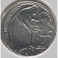 Ватикан 1 лира 1975 г. Священный год. В холдере