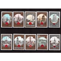 СССР-1980 (Заг.4977-4986) ** , Спорт, ОИ-1980, Золотое кольцо (полная серия)