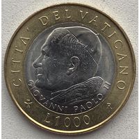 Ватикан 1000 лир 2001 г.