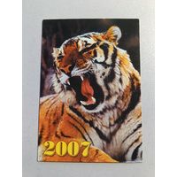 Карманный календарик. Тигр. 2007 год
