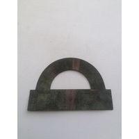 Старинный транспортир, латунь, патина