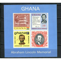 Гана - 1965 - Линкольн - [Mi. bl. 18] - 1 блок. MNH.  (Лот 35JL)-TG2P45