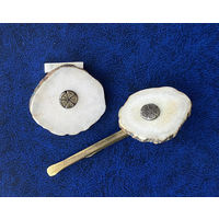 Зажим для галстука и украшение в петлицу из рога оленя