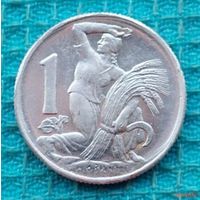 Чехословакия 1 крона 1947 года. Редкая! Предложи свою цену или обмен!