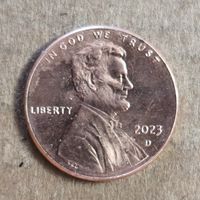 США 1 цент, 2023 Цент Линкольна, отметка мд "D" - Денвер, KM# 468