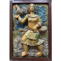 90/60см;Нестеревский Н.Л;Керамическое панно. Размер 90х60см.