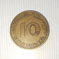 10 пфеннигов 1950 года(G) Федеративная республика. Родная патина!