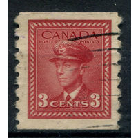 Британские колонии - Канада - 1942/43г. - король Георг VI, б/п:8, 3 с - 1 марка - гашёная [Mi 218 C]. #3-WB-94-KS-2