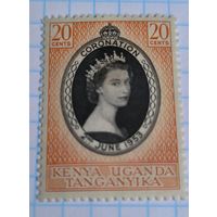 БРИТАНСКИЕ КОЛОНИИ КЕНИЯ УГАНДА ТАНГАНЬИКА  1953 ГОД КОРОНАЦИЯ ЕЛИЗАВЕТЫ II