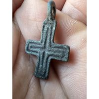 Крестик нательный старинный "Прямоконечный"
