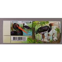 Черный аист. Серия из 1 марки с купоном, 2026