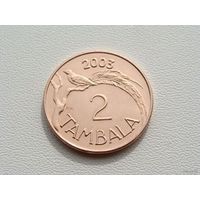 Малави. 2 тамбалы 2003 год  KM#34a  "Райская птица"