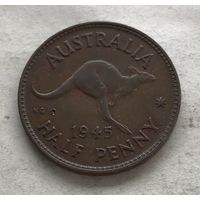 Австралия пол-пенни 1945 Георг VI