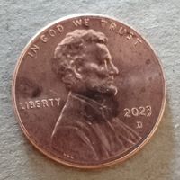 США 1 цент 2023 год, "D", KM# 468