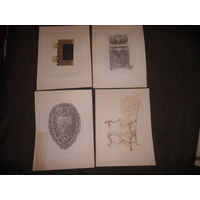 Хромолитографии из издания История декоративного искусства XVI века Издано Анри Лоренсом,Париж, 1892г.3 шт.(Лот 04)