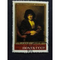 1983 СССР. Картины Рембрандта в Эрмитаже, Ленинград. "Портрет старушки", Рембрандт (1654)