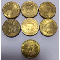 Юбилейные монеты России ГВС 7 штук.